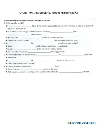 Future Tenses 7th Grade