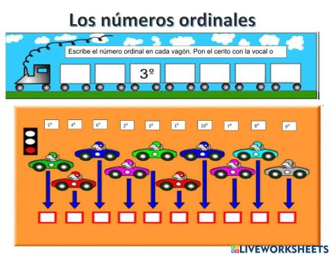 Los números ordinales