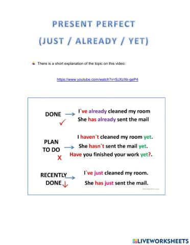 Present Perfect just-already-yet