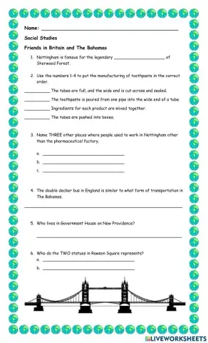 Grade 5 Friends in Britain and The Bahamas