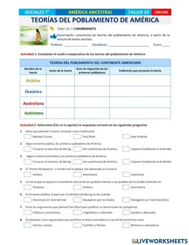 Teorías del poblamiento de América
