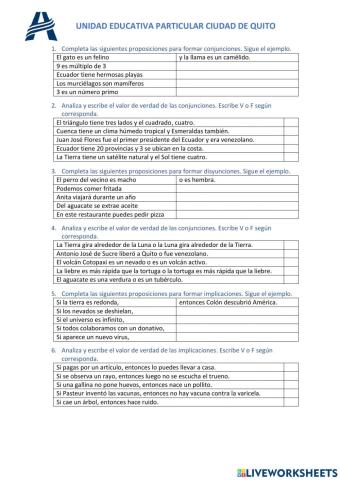 Proposiciones matemáticas