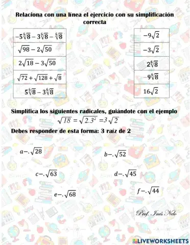 Simplificación de raíces