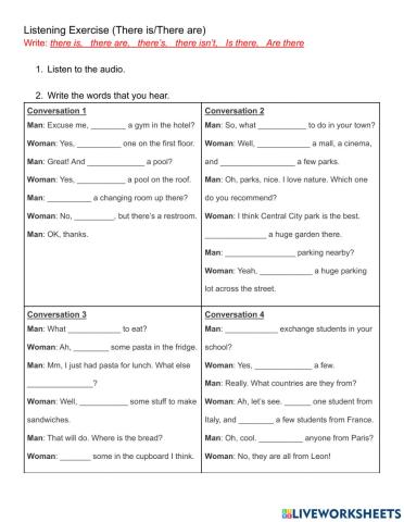 There is - There are