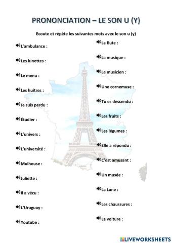 Prononciation - Le son u (y)