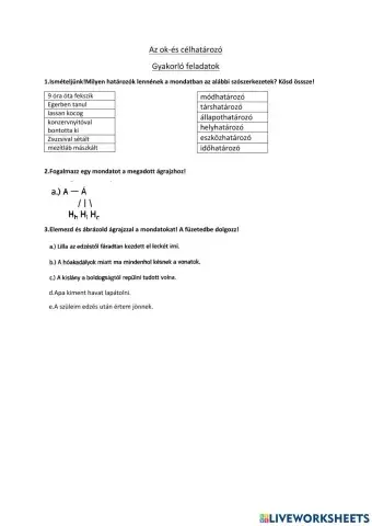 Ok-és célhatározó