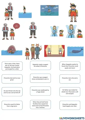 Pinocchio - put the story in order