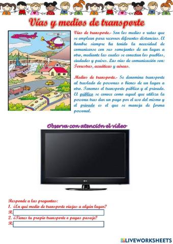 Vías de comunicación y medios de transporte