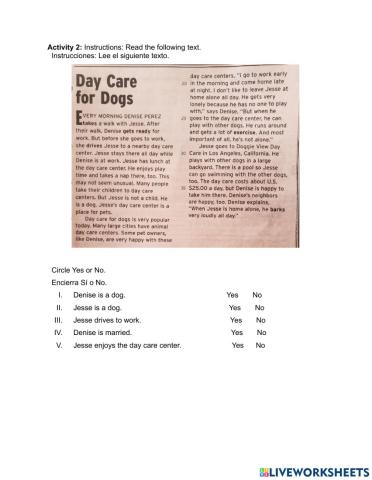 Reading comprehension