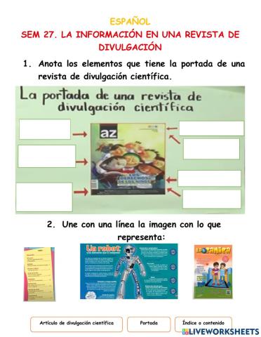 Sem 27. la información en una revista de divulgación