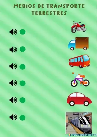 Medios de transporte terrestres (escuchar)
