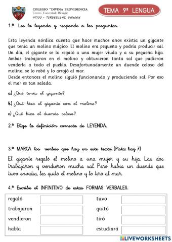 LENGUA 3º T09 repaso