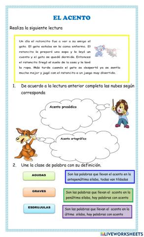 Evaluación el acento