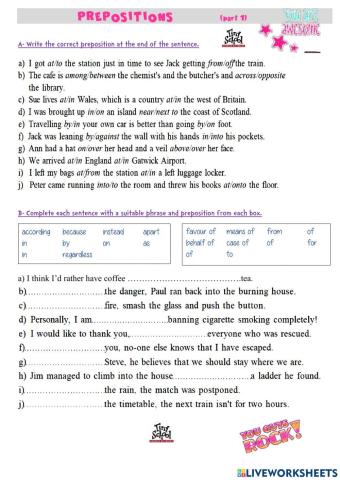 Prepositions part 1