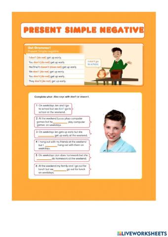 Present Simple negatives