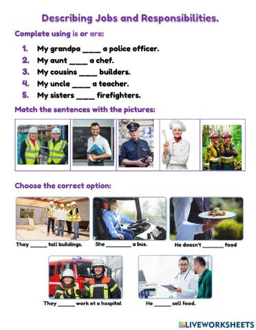 Describing Jobs Responsibilities