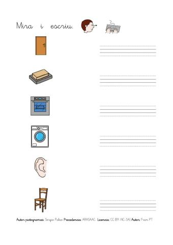 Escriure paraules amb r. (amb so)