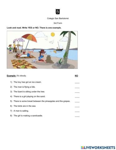 Reading comprehension n° 2 - STARTERS