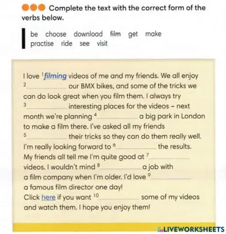 Verb + -ing - Verb + to-infinitive