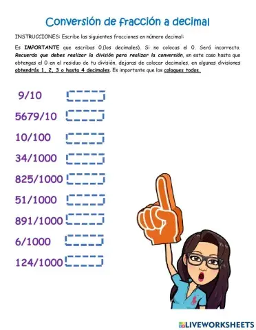 Conversión de fracciones