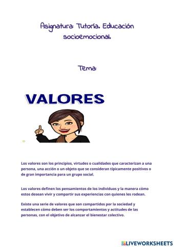 Valores