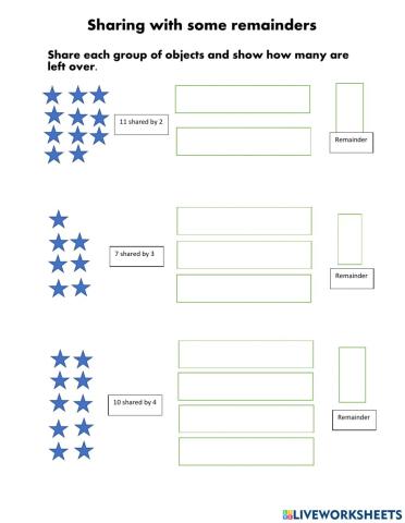 Sharing with remainders