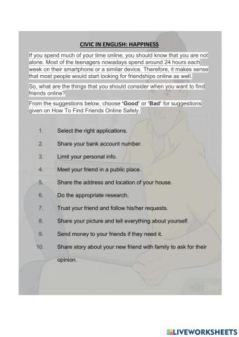 Civic lesson: Happiness