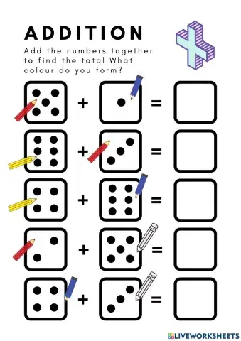 Dice addition and colours