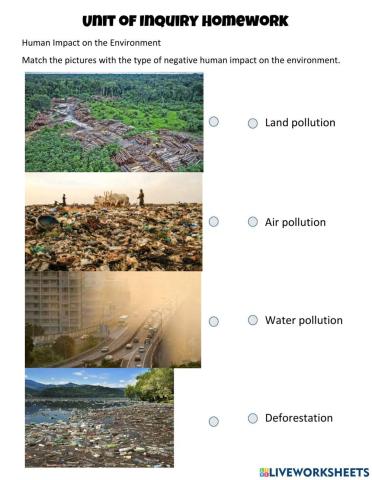 Human Impact in the Environment