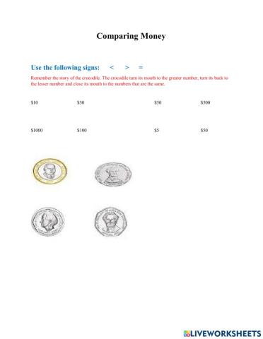 Comparing Money