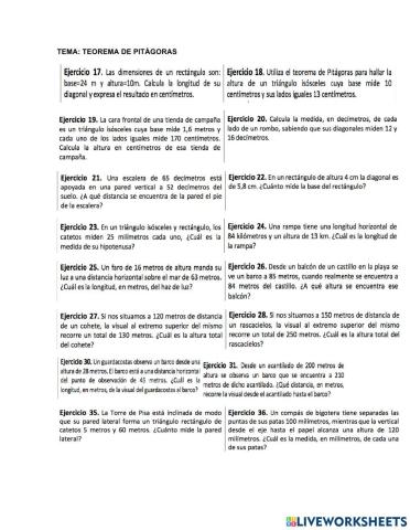 Teorema de pitágoras