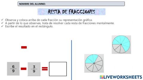 Resta de fracciones