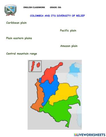 Colombia and its diversity of relief