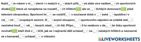 Doplňovací cvičení