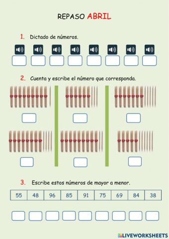 Repaso matemáticas abril