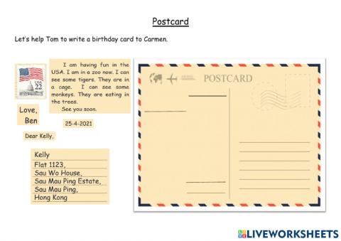 Postcard Interactive exercise 1