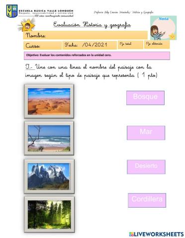 Evaluacion 1: Historia y geografia