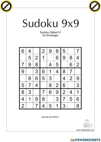 Sodoku for beginners