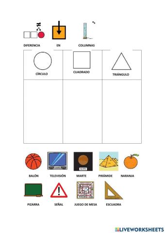 Diferenciar formas geometricas