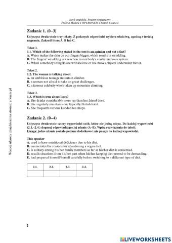 Matura operon 2019 listening PR