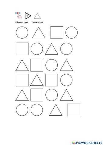 Selecciona los triángulos