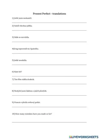 Přítomný čas prostý - překlad.