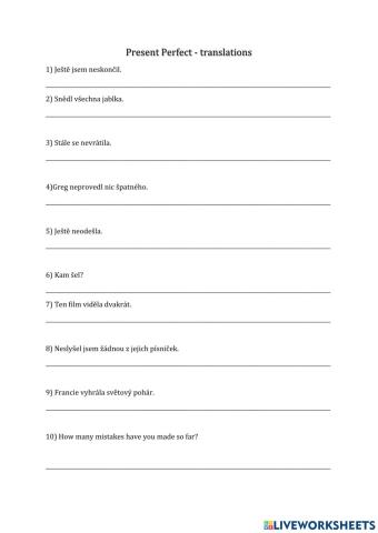 Přítomný čas prostý - překlad.