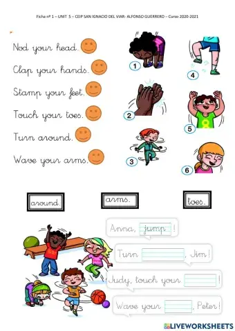 San Ignacio del Viar Ficha nº1 PRIMERO DE PRIMARIA UNIT 5