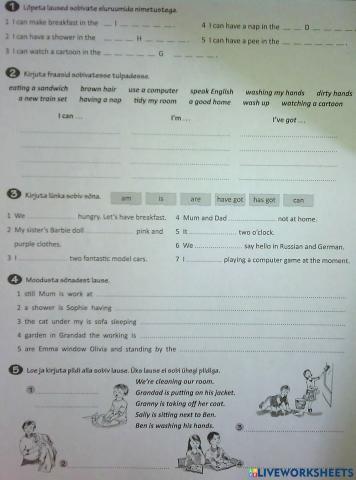 I love English I Unit 12 Test A