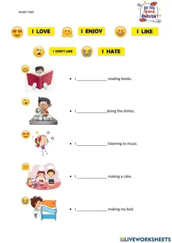 Like, don't like, hate...