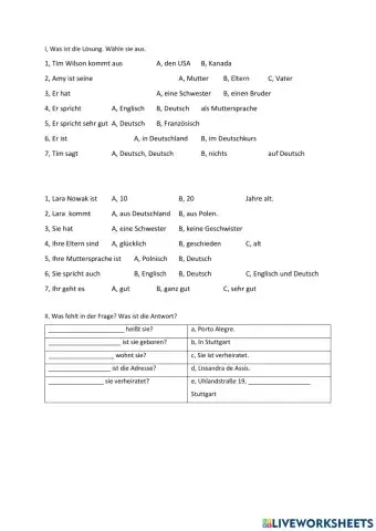 Hörverstehen Tim, Lara