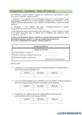 Érettségi feladat-összefoglalás-III