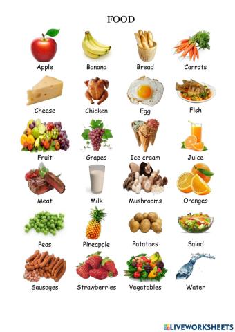 Food -24 words