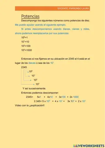 Descomposición en potencias